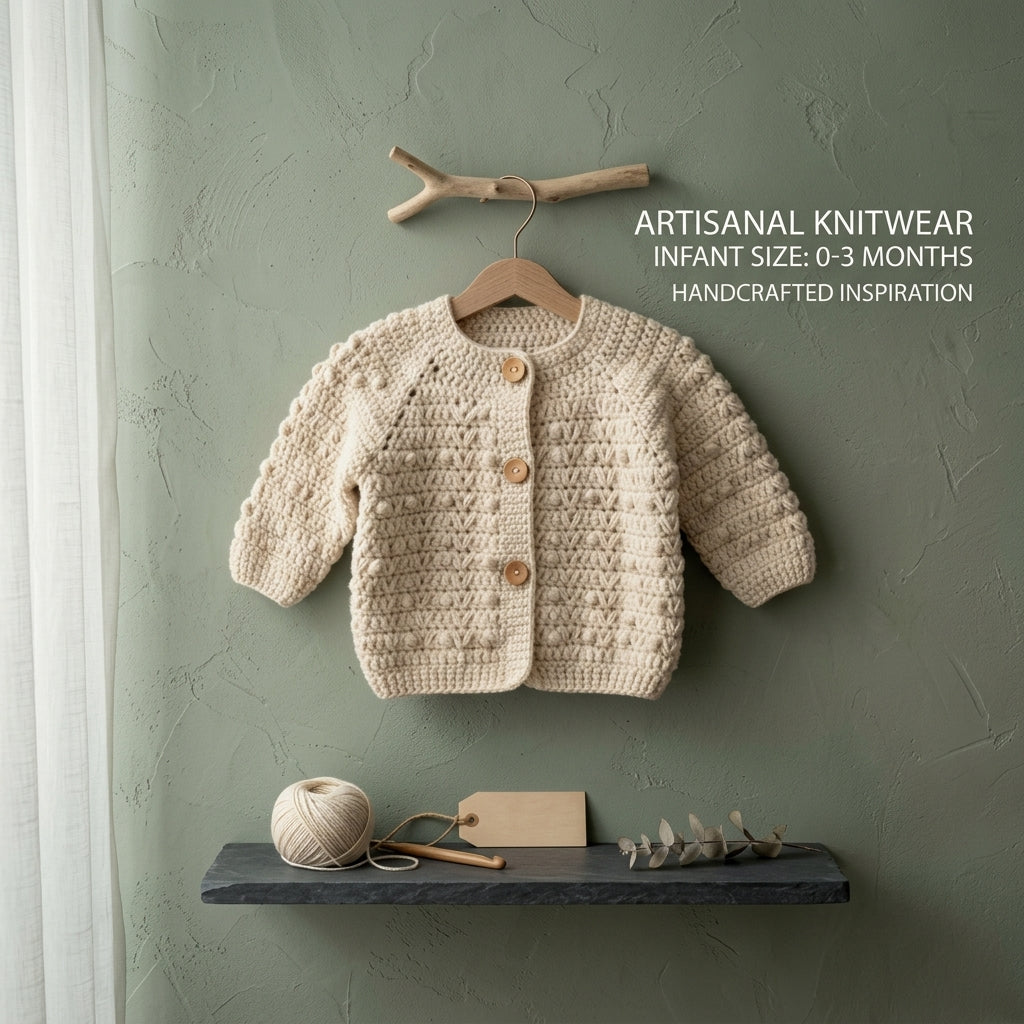 Bobble Baby Cardigan Bobble v3 | Crochet Pattern PDF