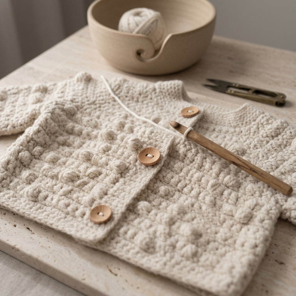 Bobble Baby Cardigan Bobble v3 | Crochet Pattern PDF