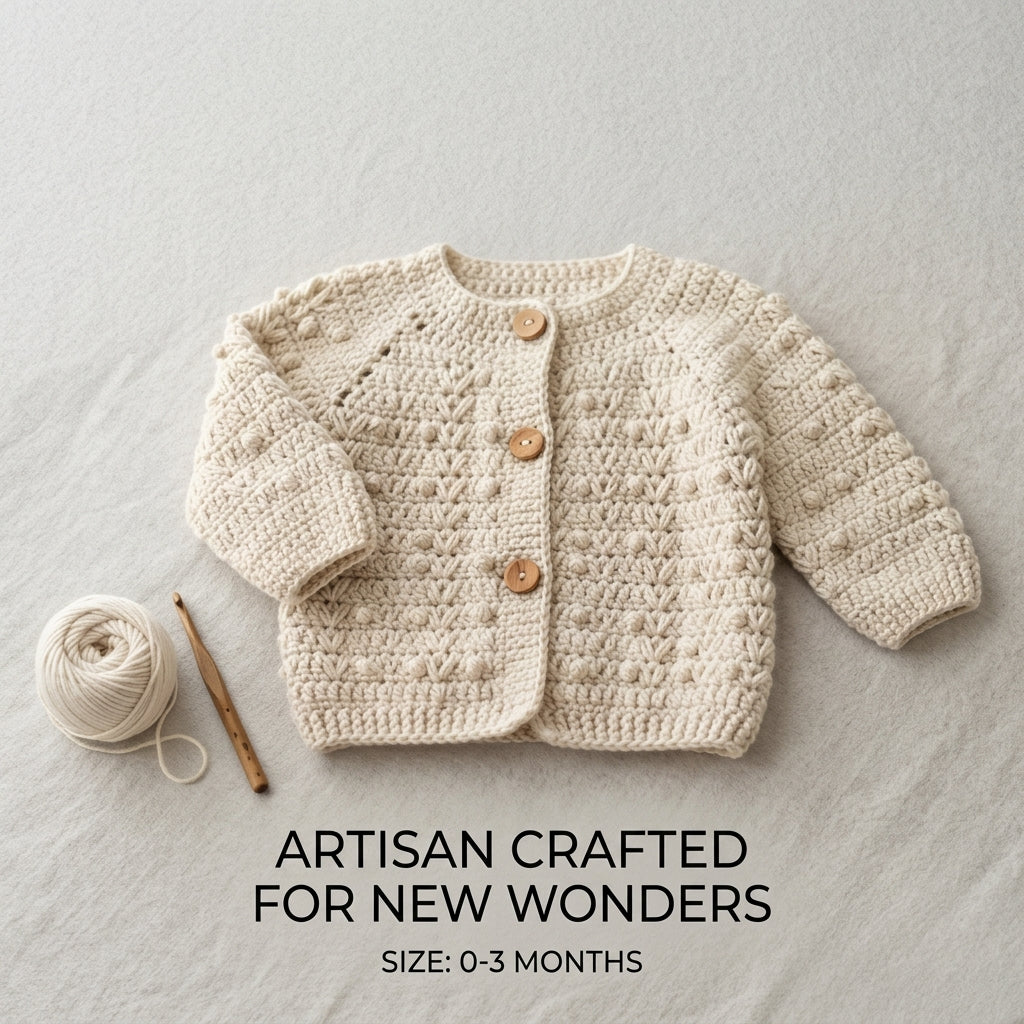 Cardigan Sweater Peach Baby Cardigan | Crochet Pattern PDF