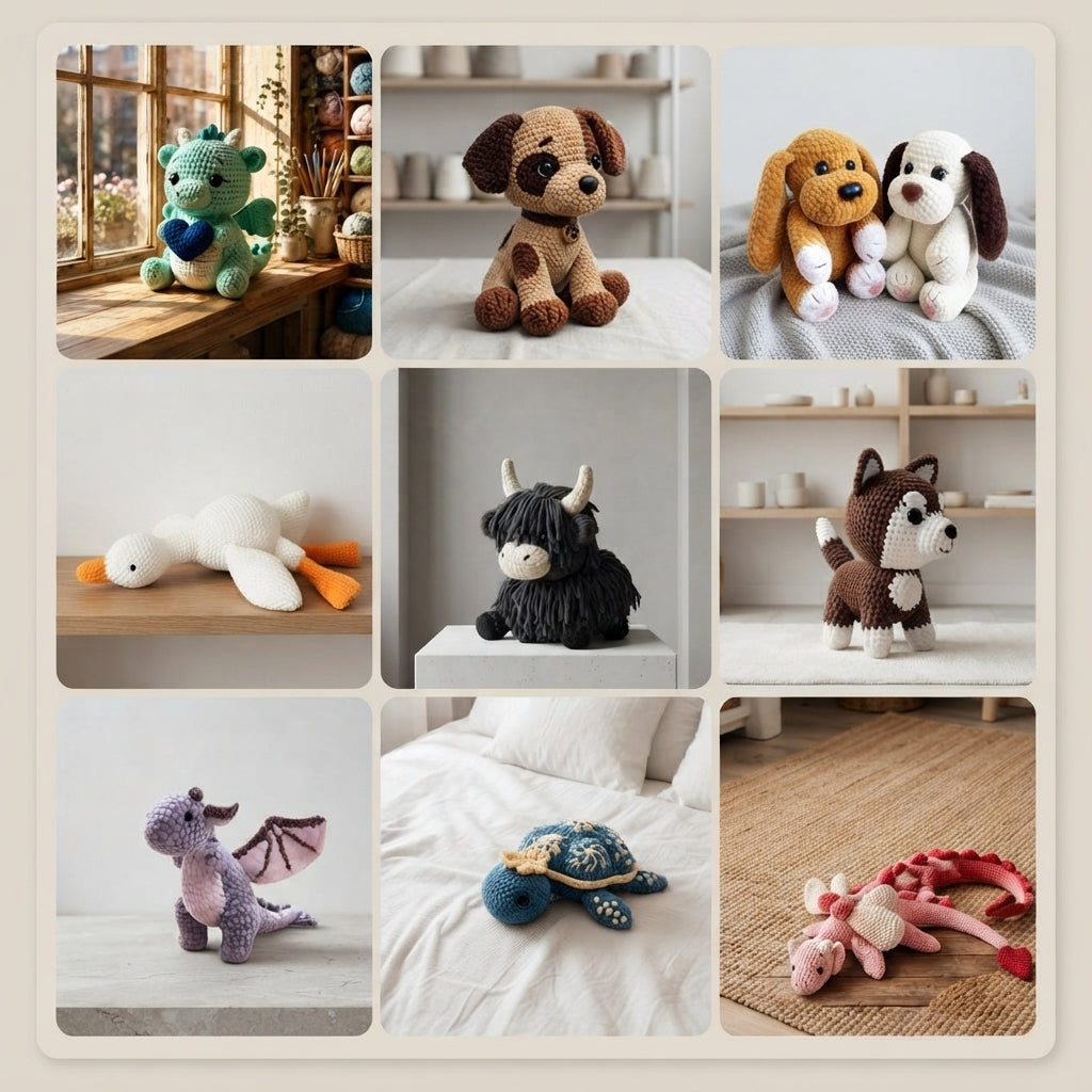 Premium 10+ Mini Charms | Amigurumi Pattern Pack