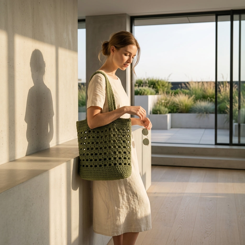 Shoulder Bag Boho Tote | Crochet Pattern PDF