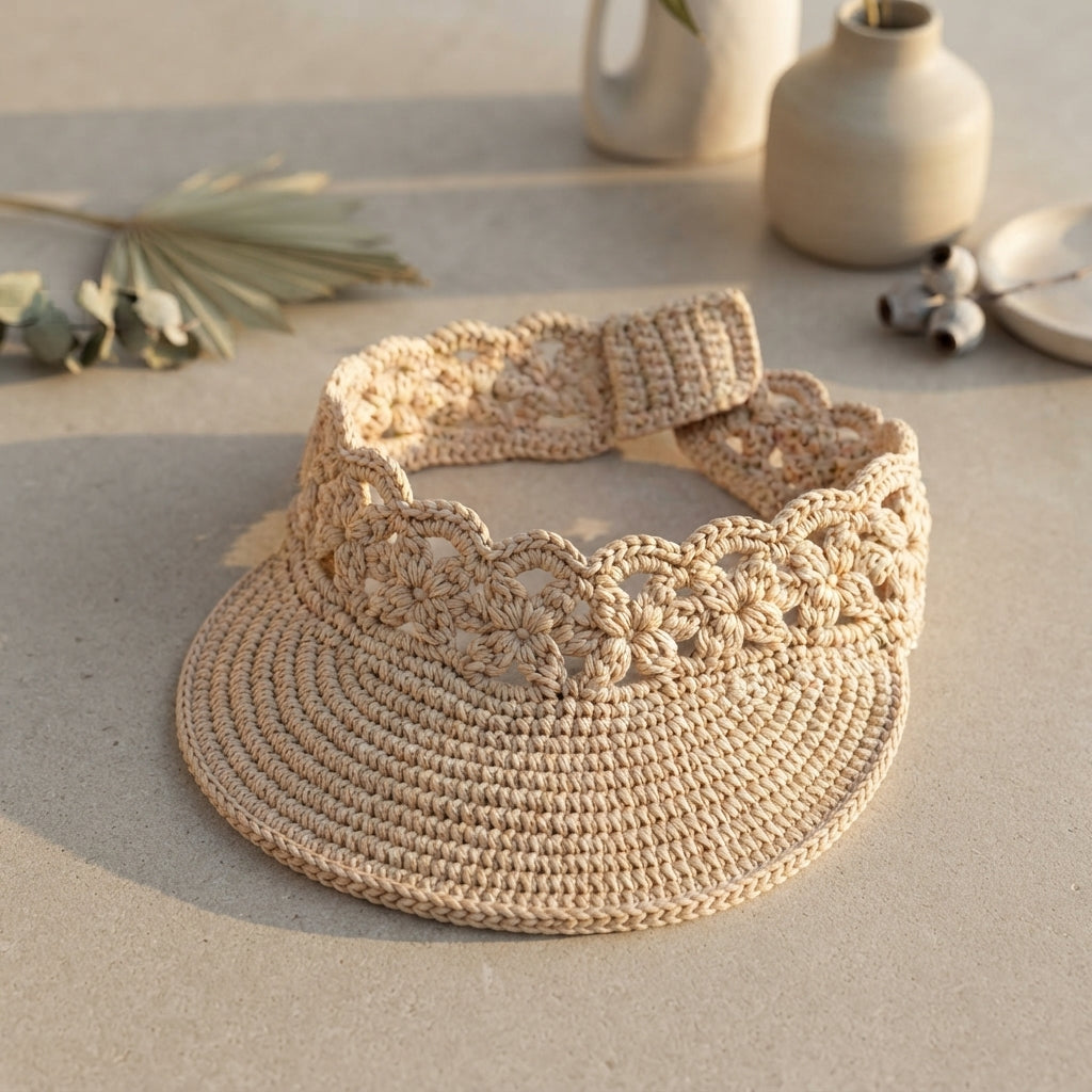 Trendy Sun Visor | Crochet Visor Pattern — Design 5
