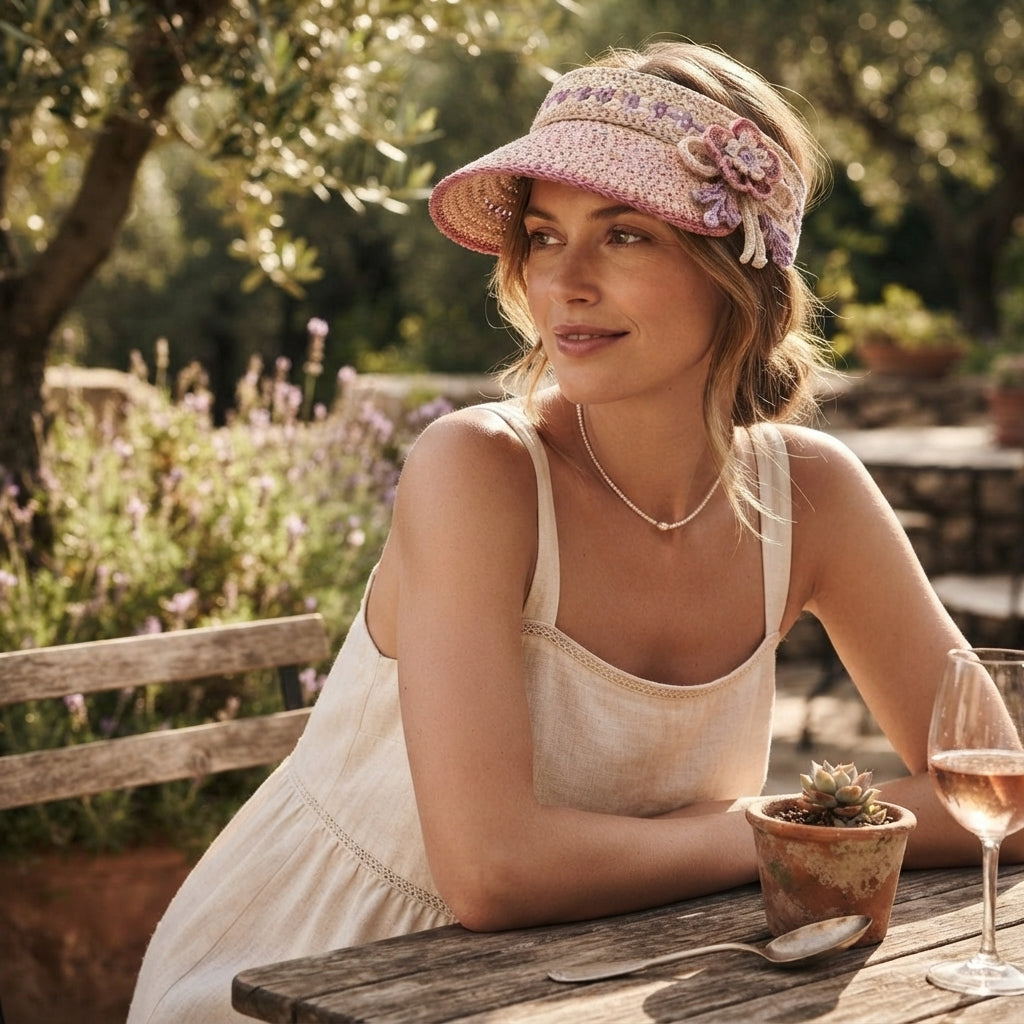 Graceful Floral Visor | Handmade Hat PDF