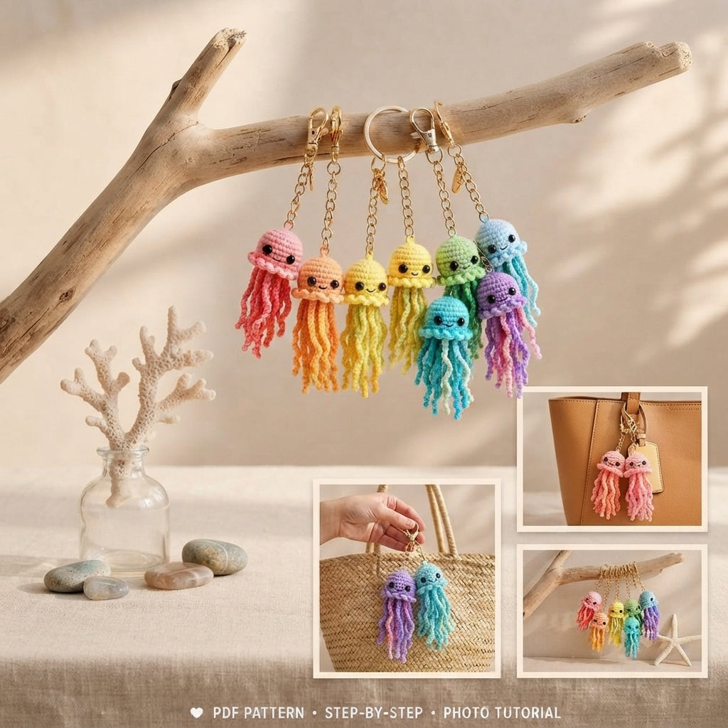 Pretty Jellyfish Charm | Handmade Crochet Pattern