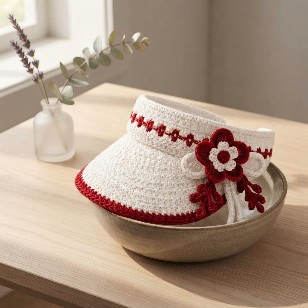 Graceful Floral Visor | Handmade Hat PDF