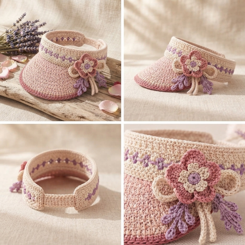 Graceful Floral Visor | Handmade Hat PDF
