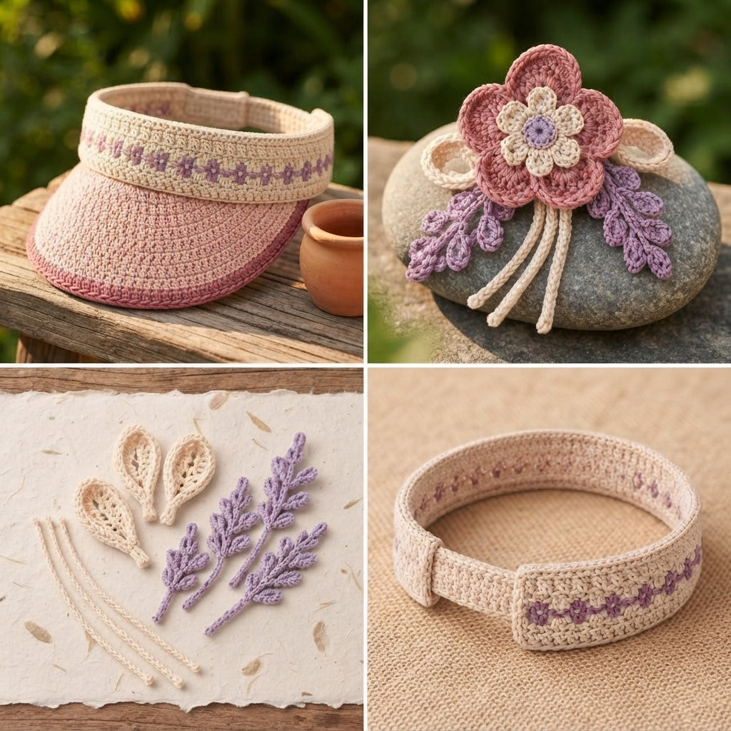 Graceful Floral Visor | Handmade Hat PDF