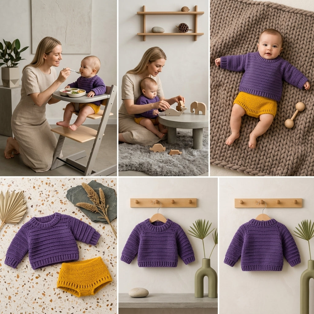 Sweater Newborn Pullover Baby Pullover | Crochet Pattern PDF