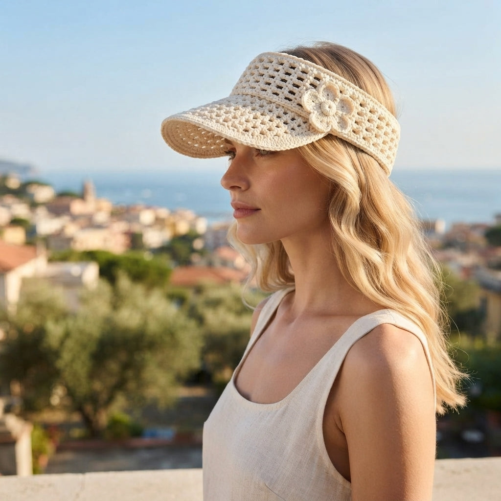 Stunning Sun Visor | Beach Crochet PDF — Design 3