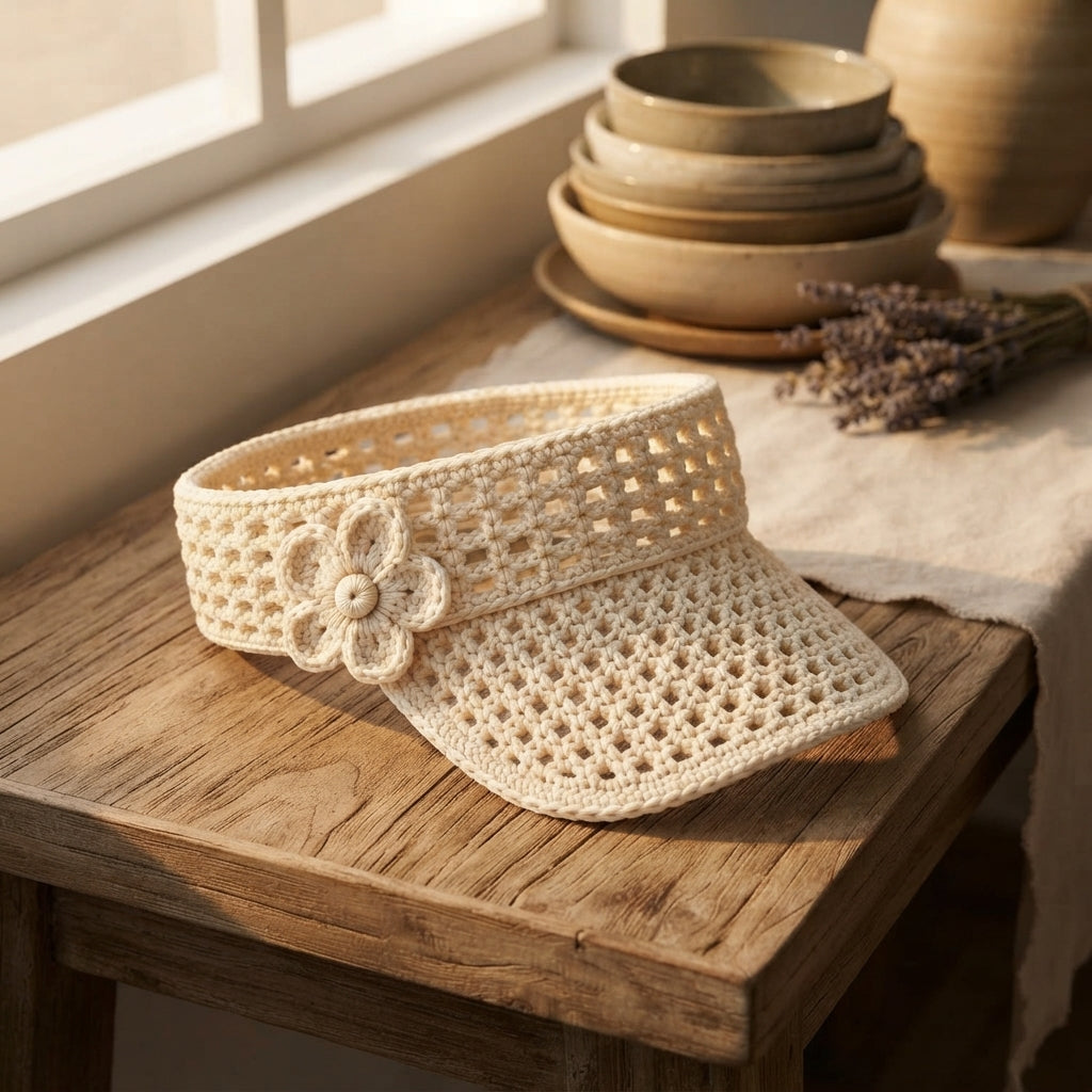 Stunning Sun Visor | Beach Crochet PDF — Design 3