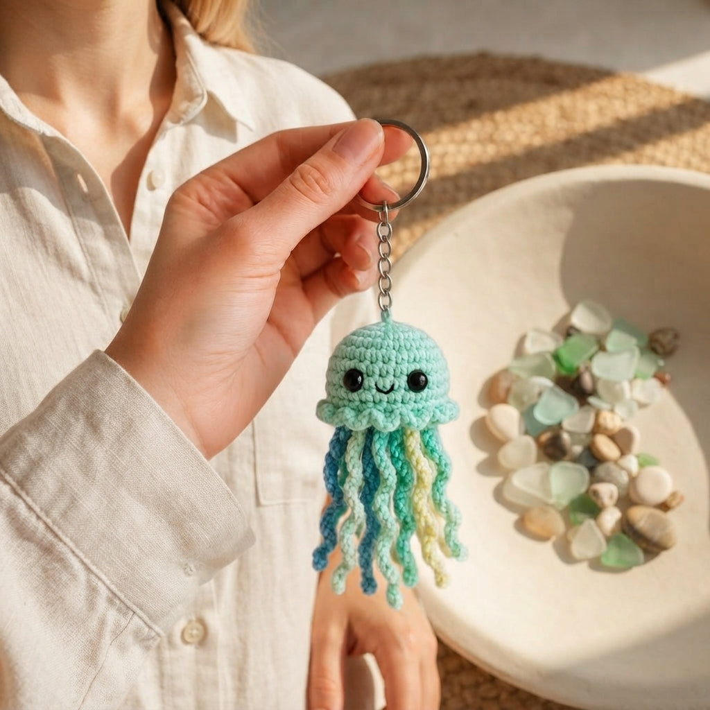 Pretty Jellyfish Charm | Handmade Crochet Pattern
