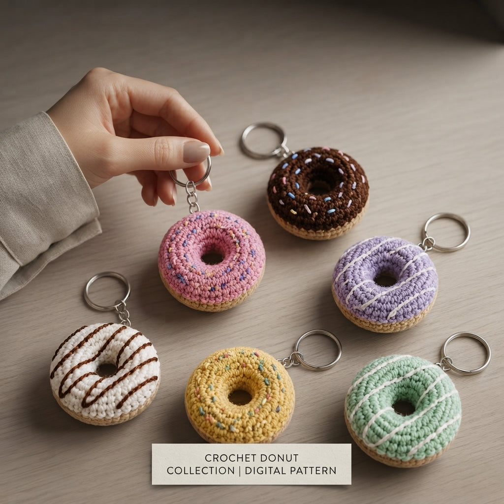 Mega 6 Crochet Keychain Patterns | PDF Bundle