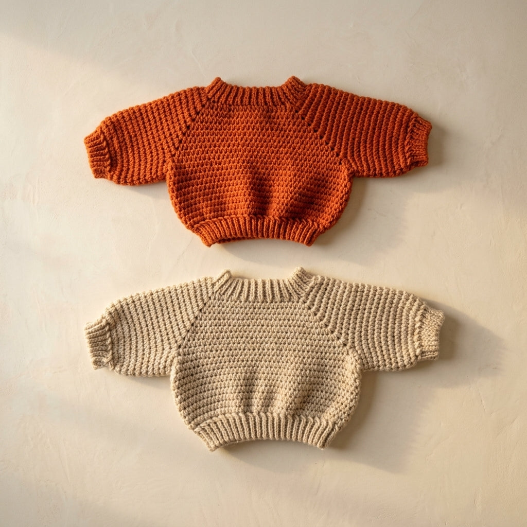 Raglan Baby Sweater Oversized v3 | Crochet Pattern PDF