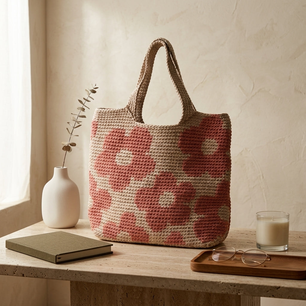 Handbag Raffia Tote | Crochet Pattern PDF