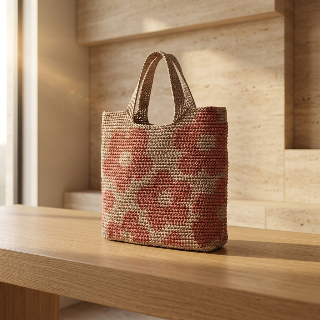 Handbag Raffia Tote | Crochet Pattern PDF