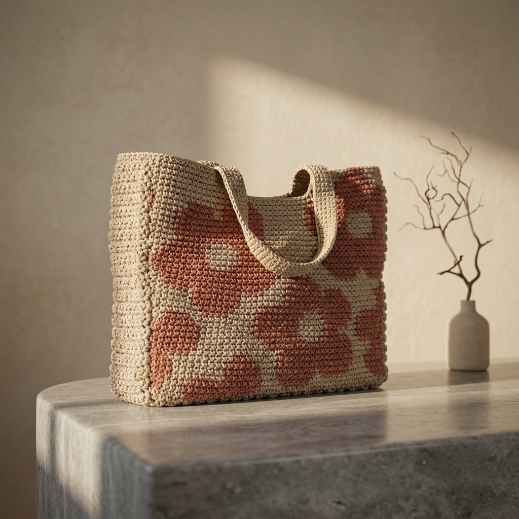 Handbag Raffia Tote | Crochet Pattern PDF