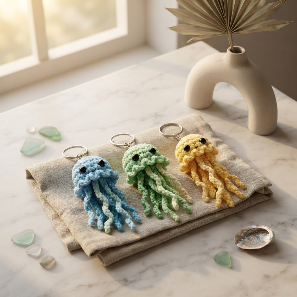 Pretty Jellyfish Charm | Handmade Crochet Pattern