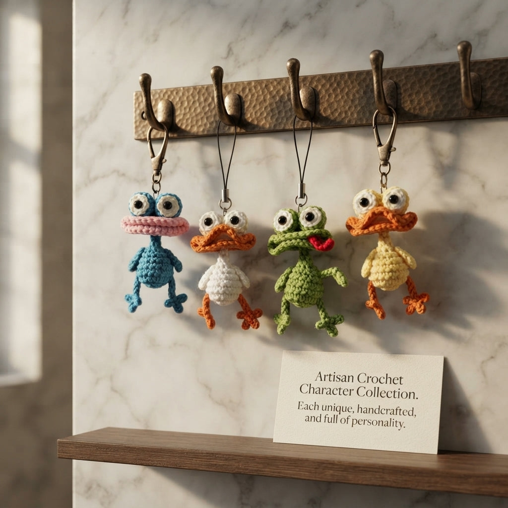 Adorable Bag Charm Keychain | Crochet Pattern PDF