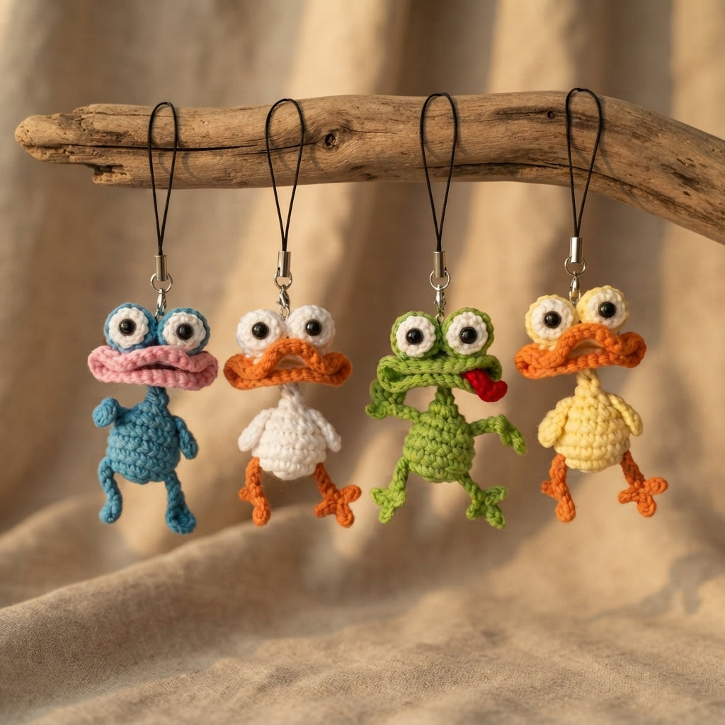 Adorable Bag Charm Keychain | Crochet Pattern PDF