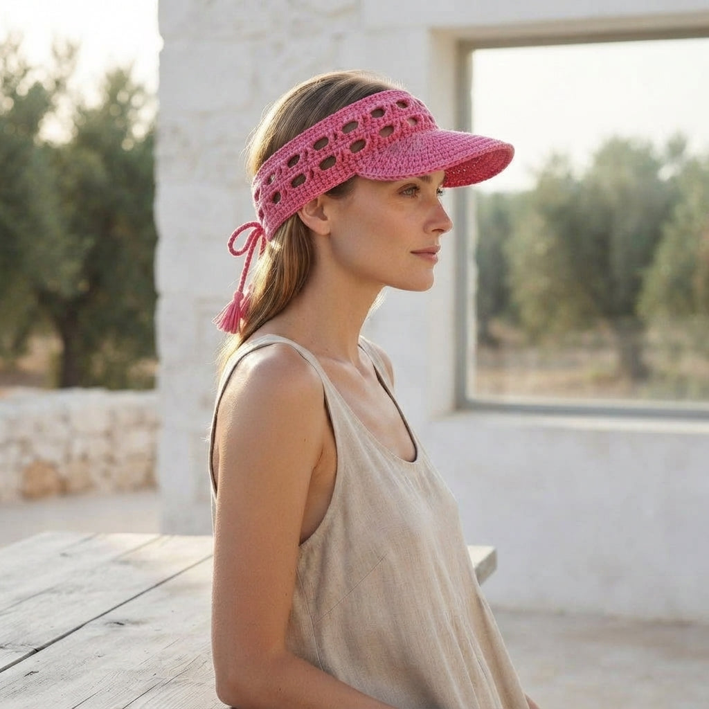 Chic Sun Visor | PDF Crochet Guide — Design 4