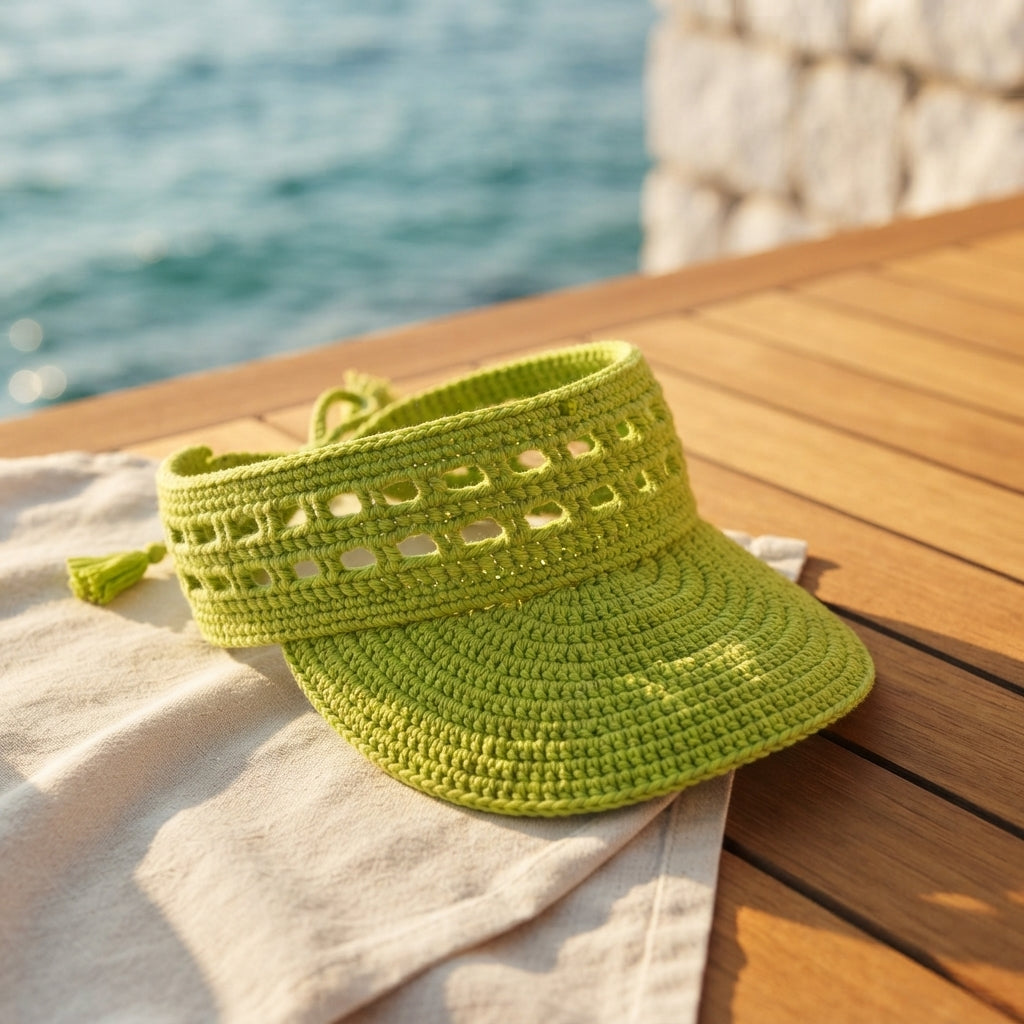 Chic Sun Visor | PDF Crochet Guide — Design 4