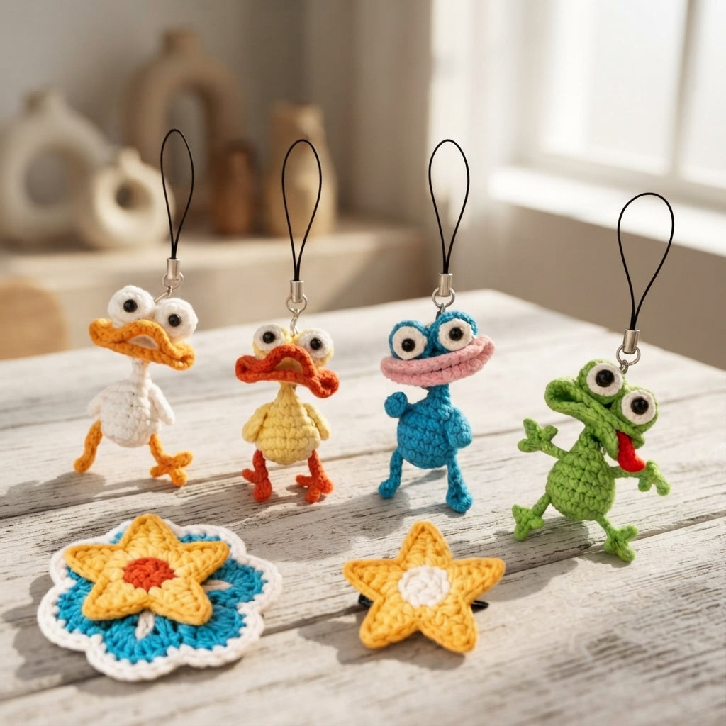 Adorable Bag Charm Keychain | Crochet Pattern PDF