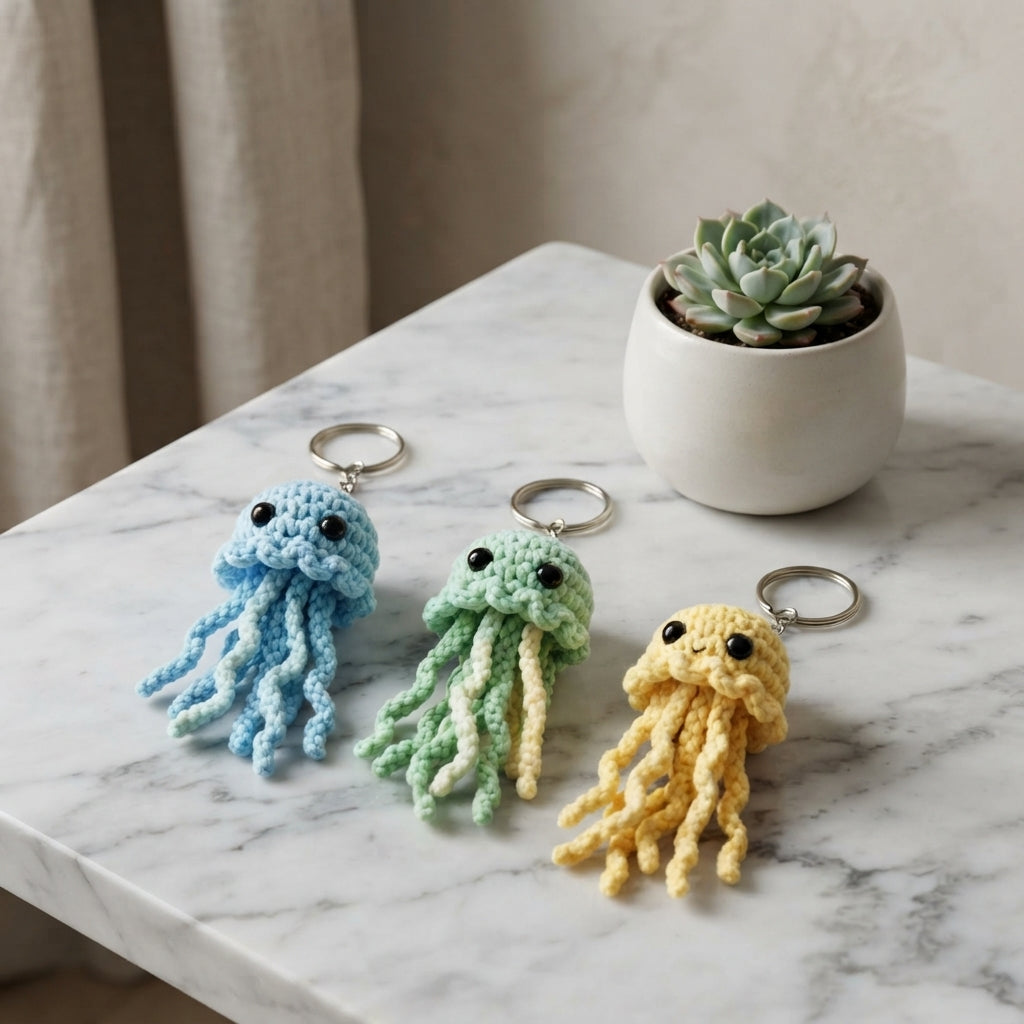 Pretty Jellyfish Charm | Handmade Crochet Pattern
