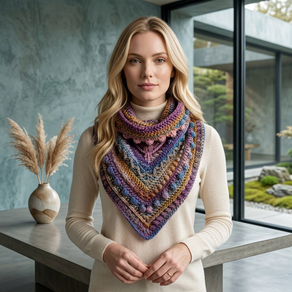 Fable Cowl Hooded Scarf | Textured Crochet Pattern PDF