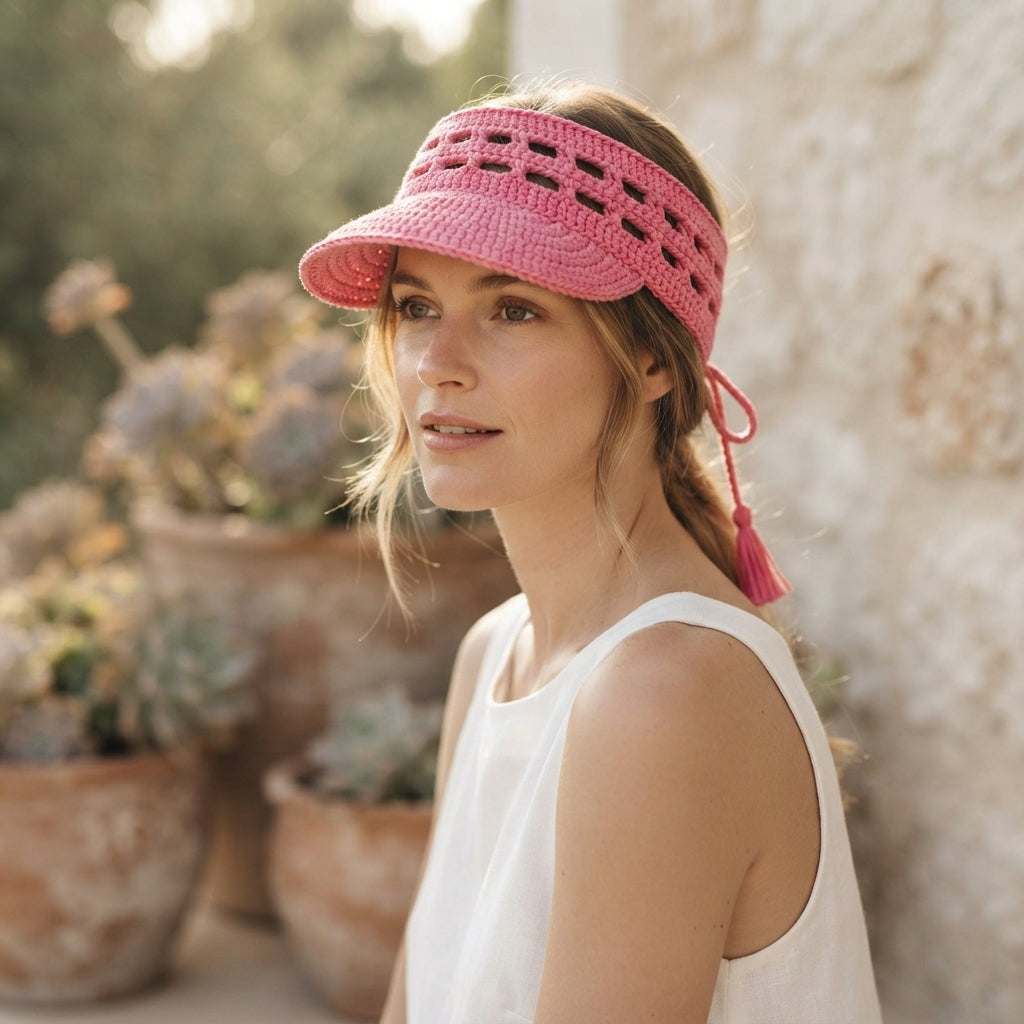 Chic Sun Visor | PDF Crochet Guide — Design 4