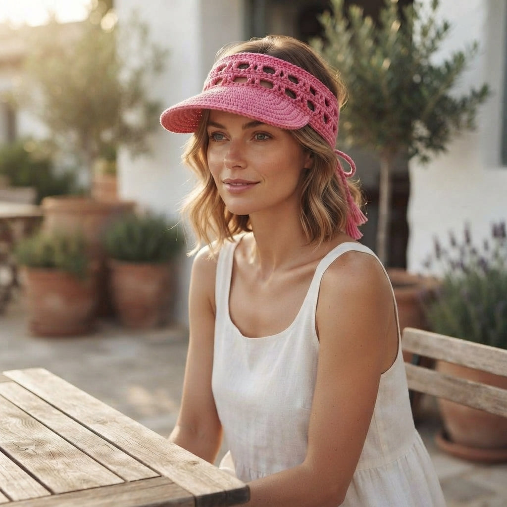 Chic Sun Visor | PDF Crochet Guide — Design 4