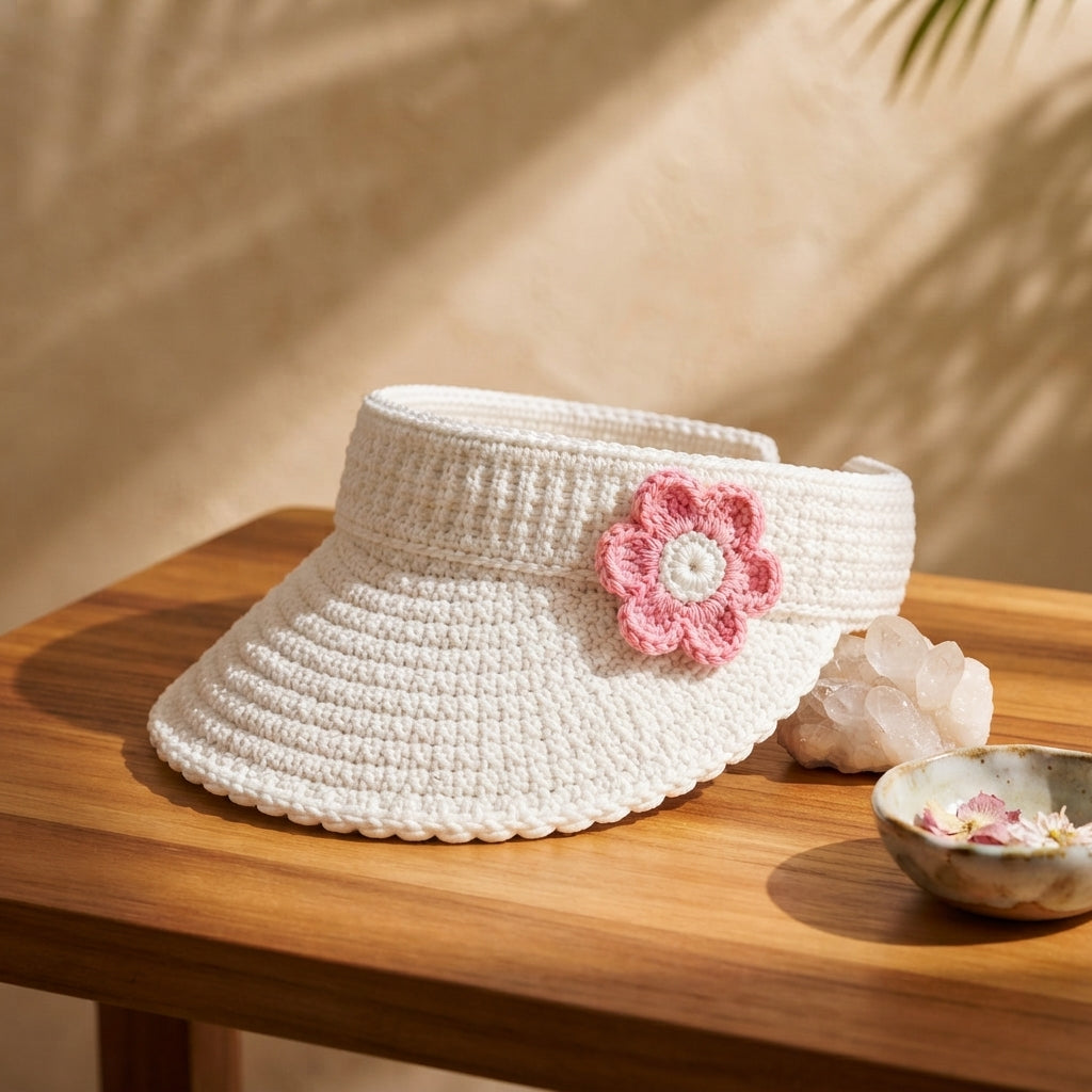 Lovely Sun Visor | Crochet Beach Hat Pattern — Design 4