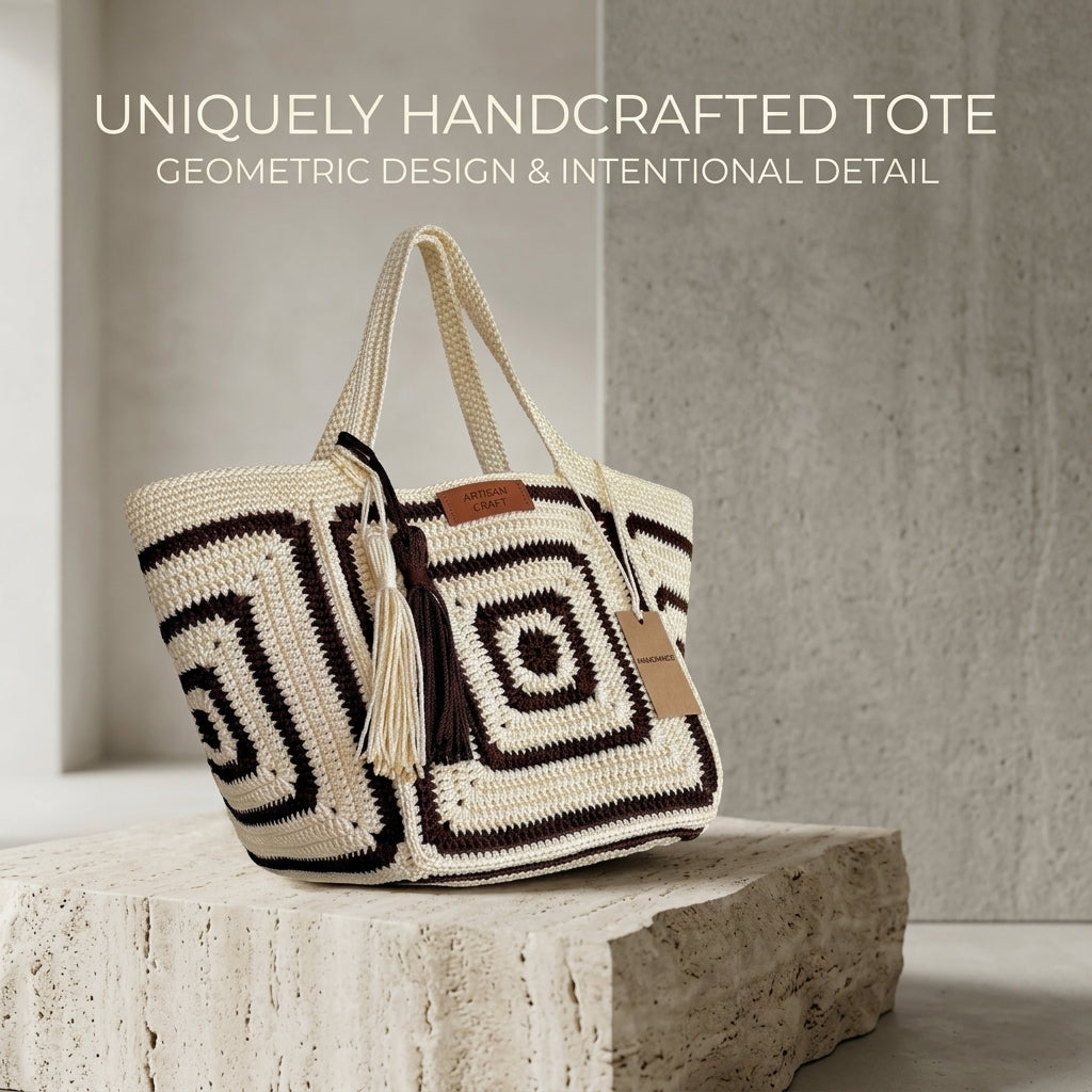 Granny Square Granny Square Beach Bag | Crochet Pattern PDF