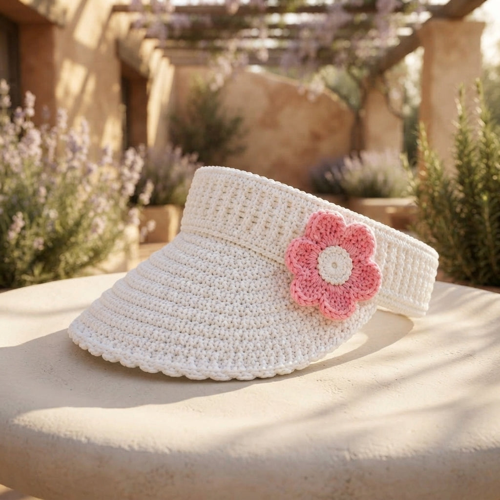 Lovely Sun Visor | Crochet Beach Hat Pattern — Design 4