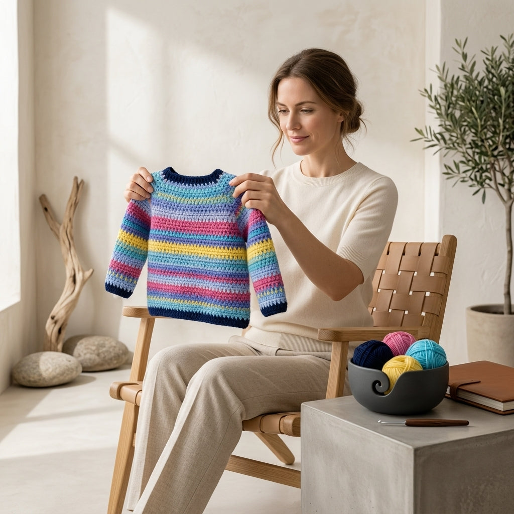 Sweater Moss Jumper Baby Pullover | Crochet Pattern PDF