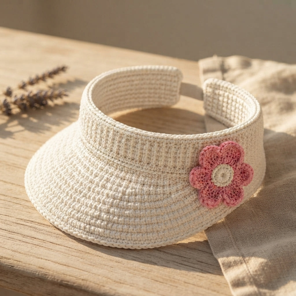 Lovely Sun Visor | Crochet Beach Hat Pattern — Design 4