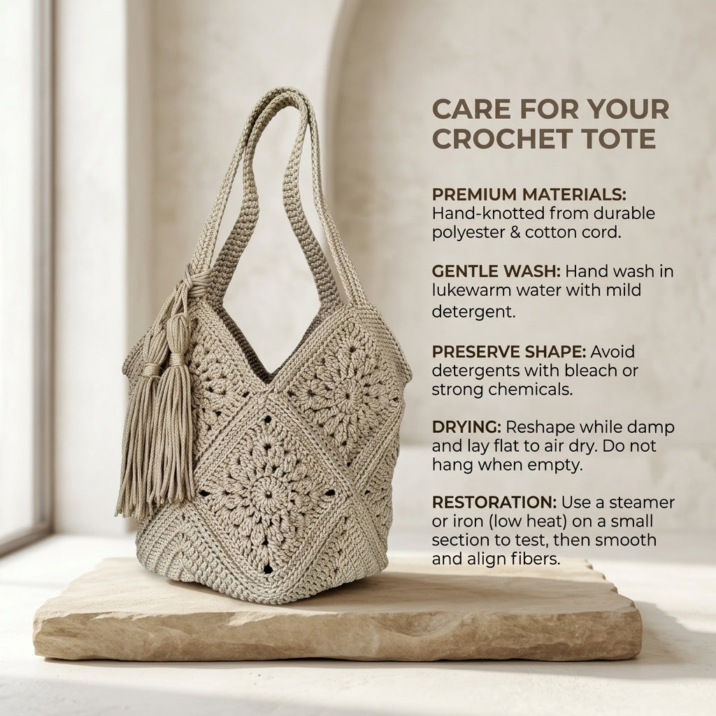 Granny Square Granny Square Beach Bag | Crochet Pattern PDF