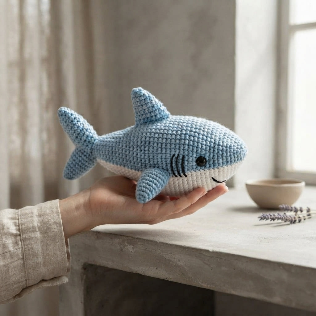 Sweet Mini Shark | Crochet Keychain Pattern