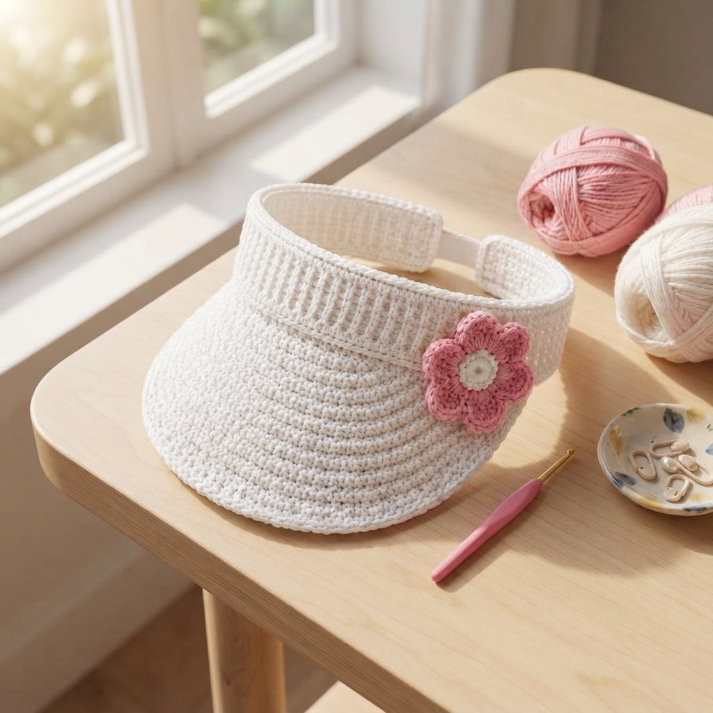 Lovely Sun Visor | Crochet Beach Hat Pattern — Design 4