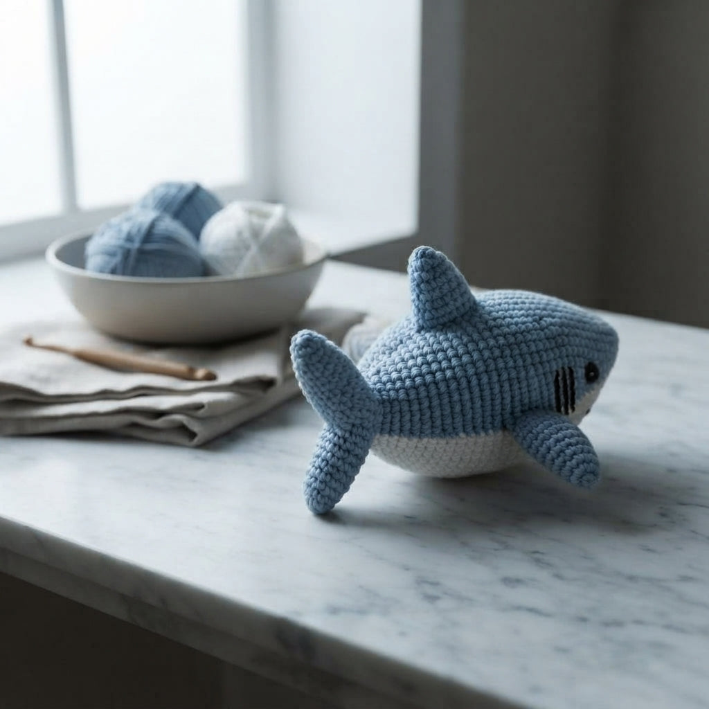 Sweet Mini Shark | Crochet Keychain Pattern
