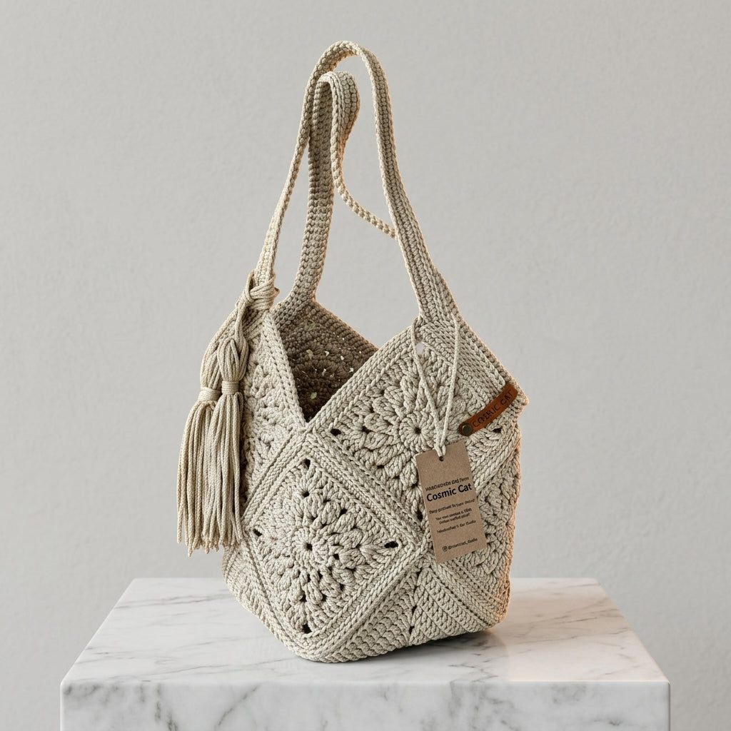 Granny Square Granny Square Beach Bag | Crochet Pattern PDF