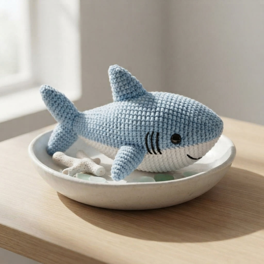 Sweet Mini Shark | Crochet Keychain Pattern