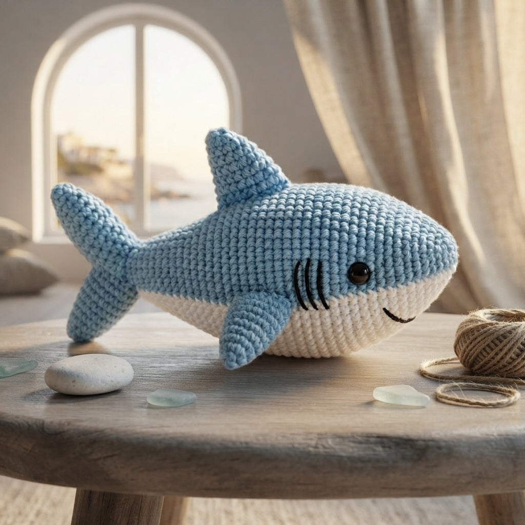 Sweet Mini Shark | Crochet Keychain Pattern