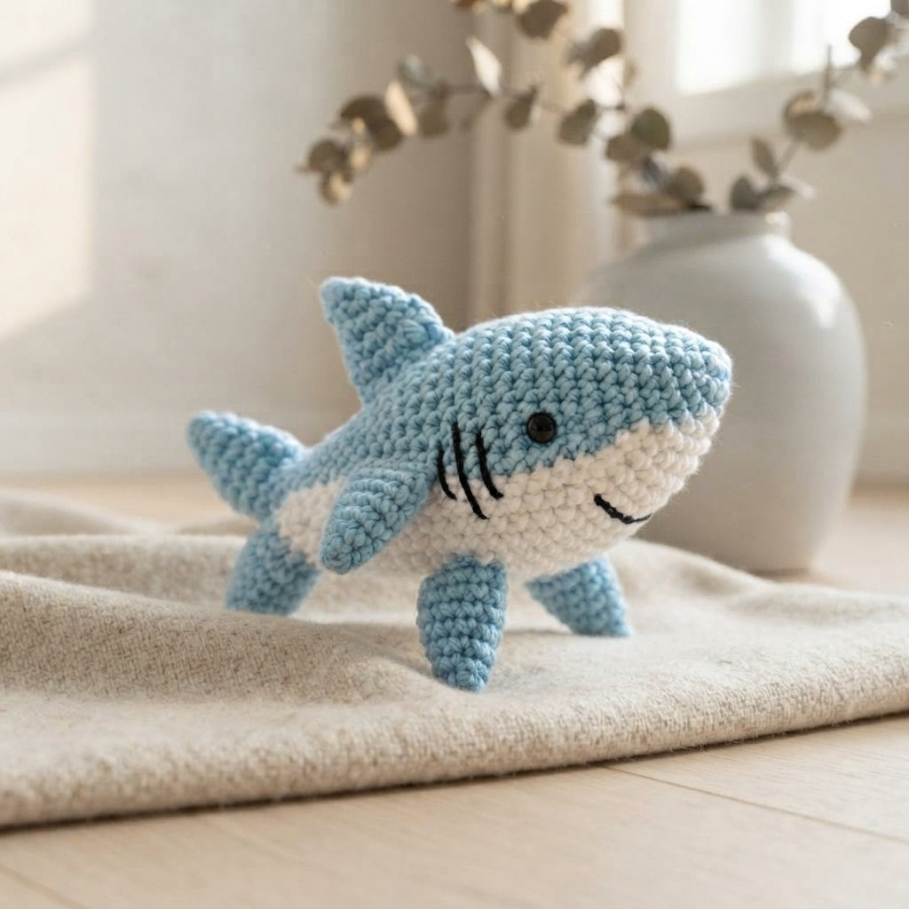 Sweet Mini Shark | Crochet Keychain Pattern
