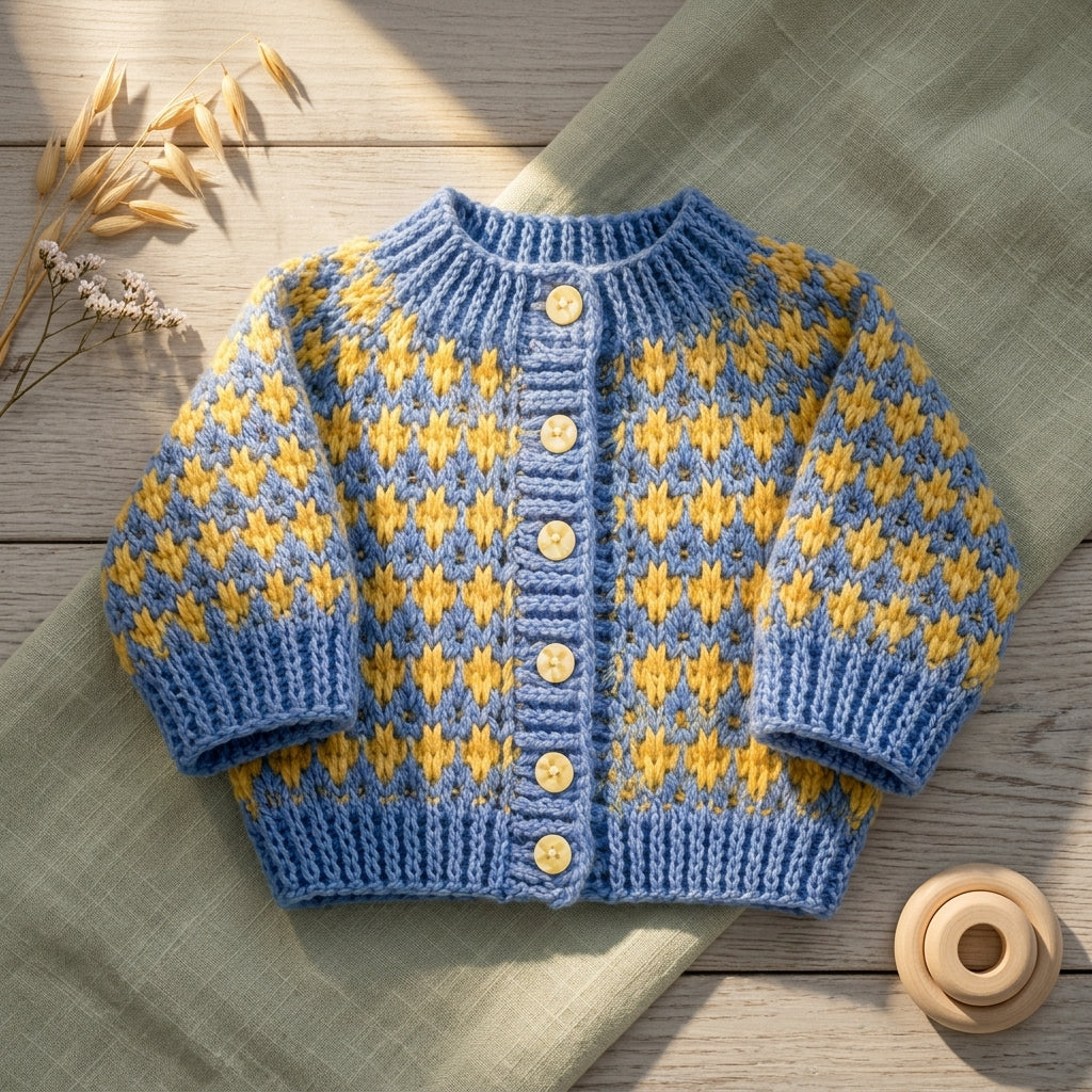 Textured Baby Cardigan Textured v4 | Crochet Pattern PDF