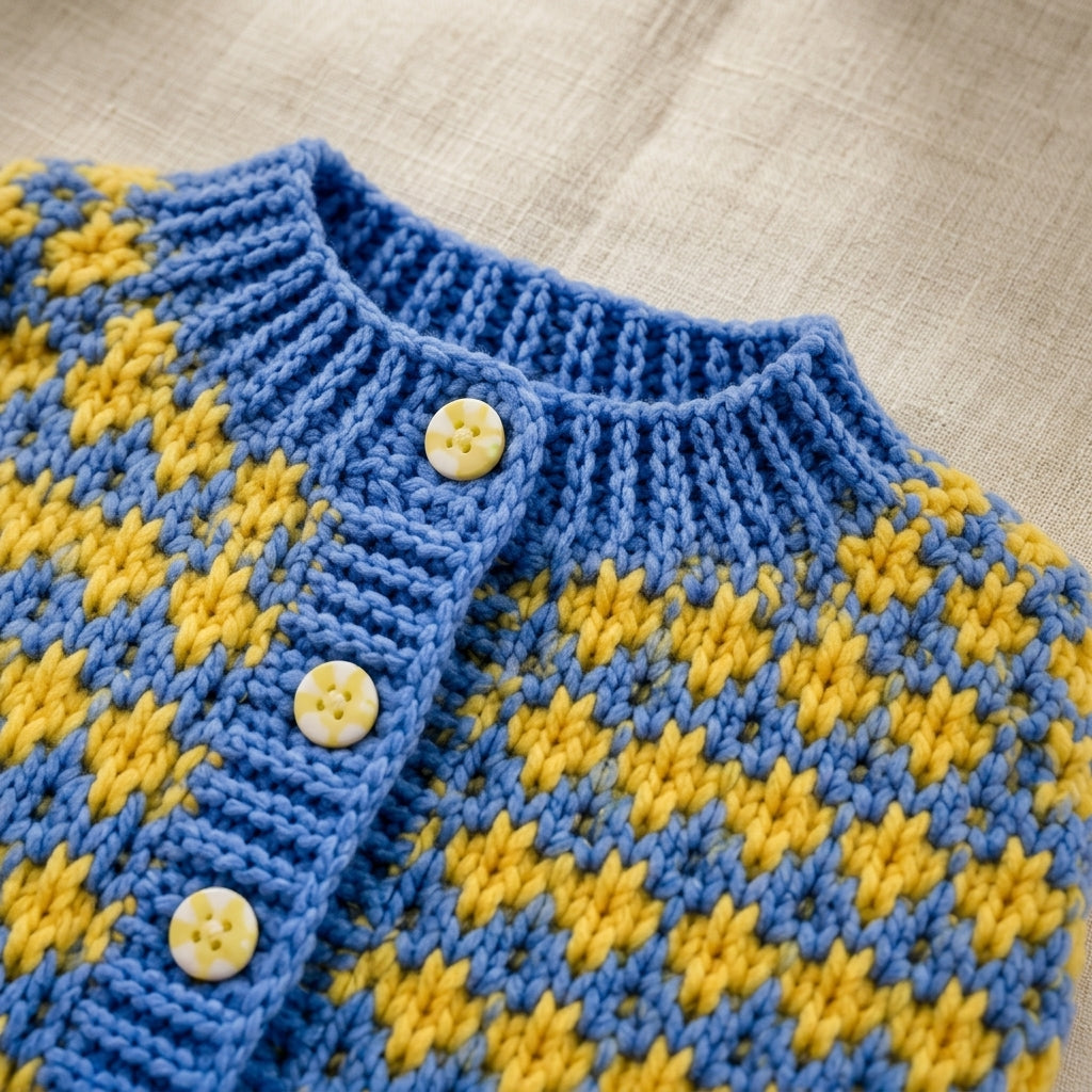 Textured Baby Cardigan Textured v4 | Crochet Pattern PDF