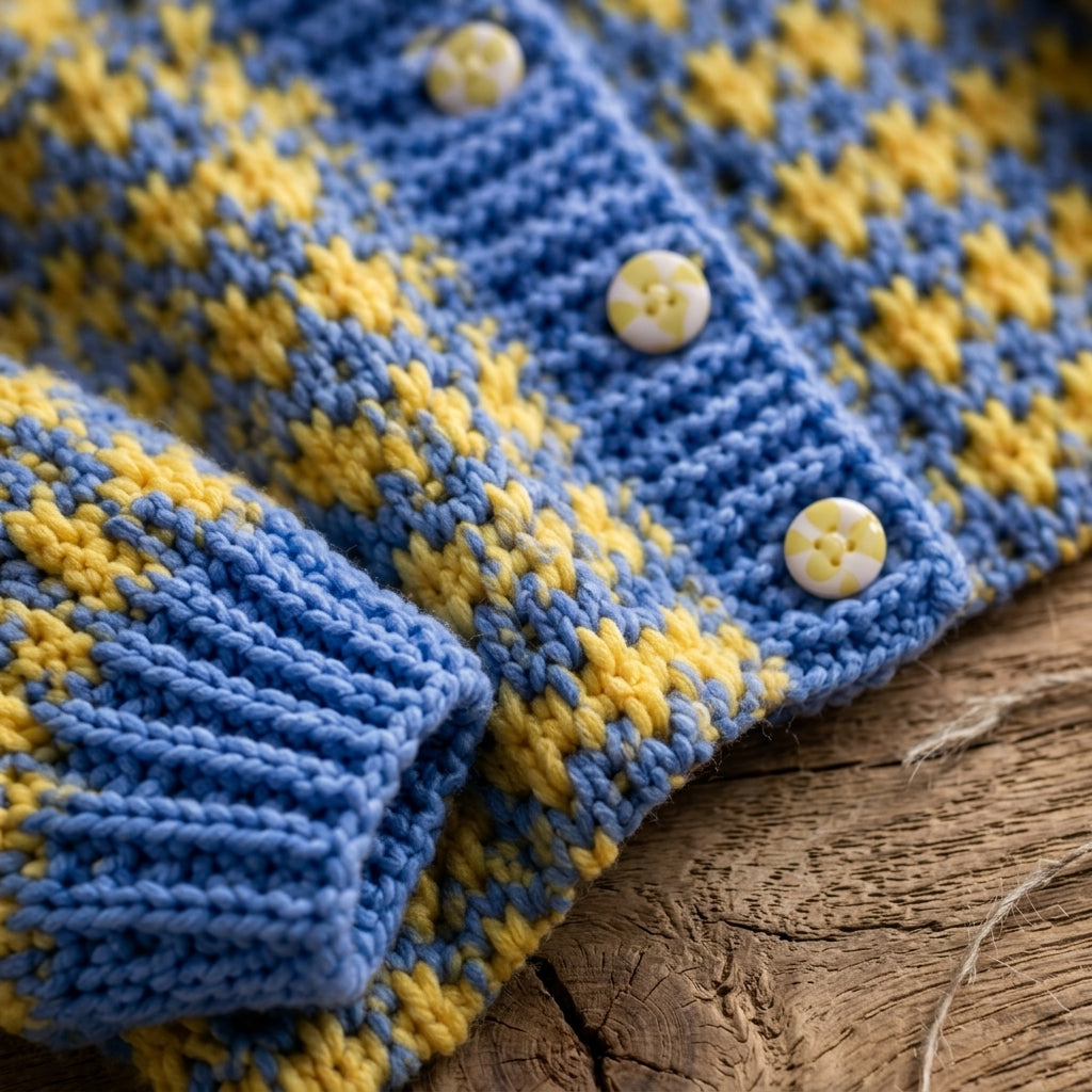 Textured Baby Cardigan Textured v4 | Crochet Pattern PDF