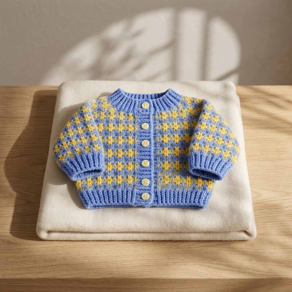 Textured Baby Cardigan Textured v4 | Crochet Pattern PDF
