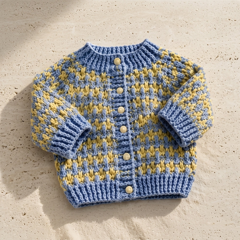 Textured Baby Cardigan Textured v4 | Crochet Pattern PDF