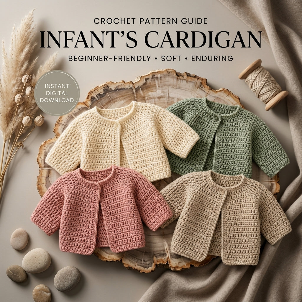 Raglan Baby Cardigan Top-Down v6 | Crochet Pattern PDF