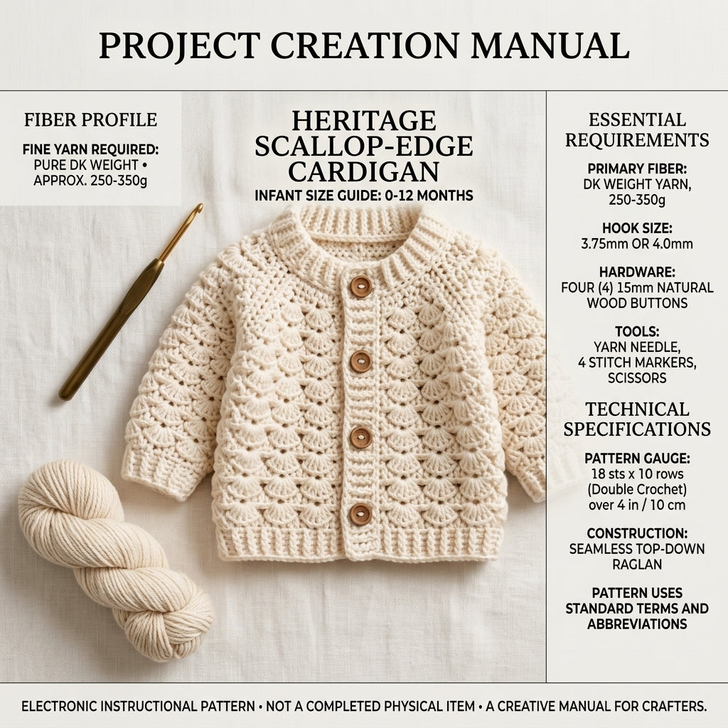 Raglan Baby Cardigan Top-Down v5 | Crochet Pattern PDF